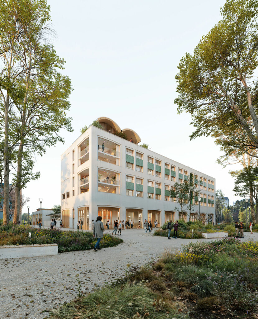 Projection architectes restaurant universitaire et logements sociaux