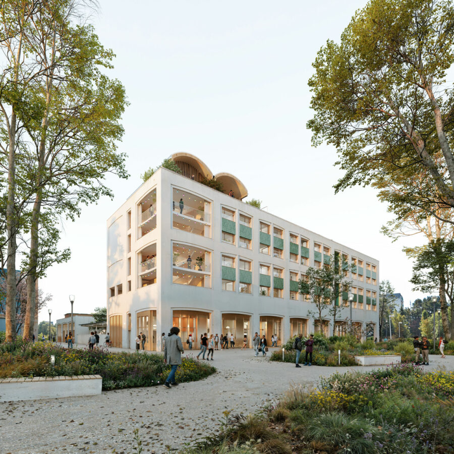 Projection architectes restaurant universitaire et logements sociaux